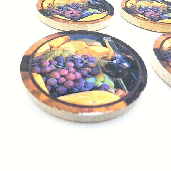 Thirstystone Wine & Cheese Coasters Set of 4 - Picture 3 of 11